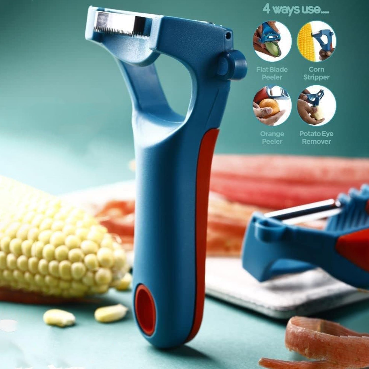 Supermom 4-in-1 Multi-Functional Vegetable & Fruit Peeler (1 Pc)