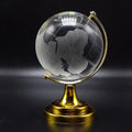 World Map with Golden Stand