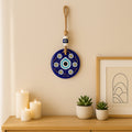 Decorative Evil Eye Wall Hanging Nazar Protector Charm with Beads, Wind Chime (1 Pc)