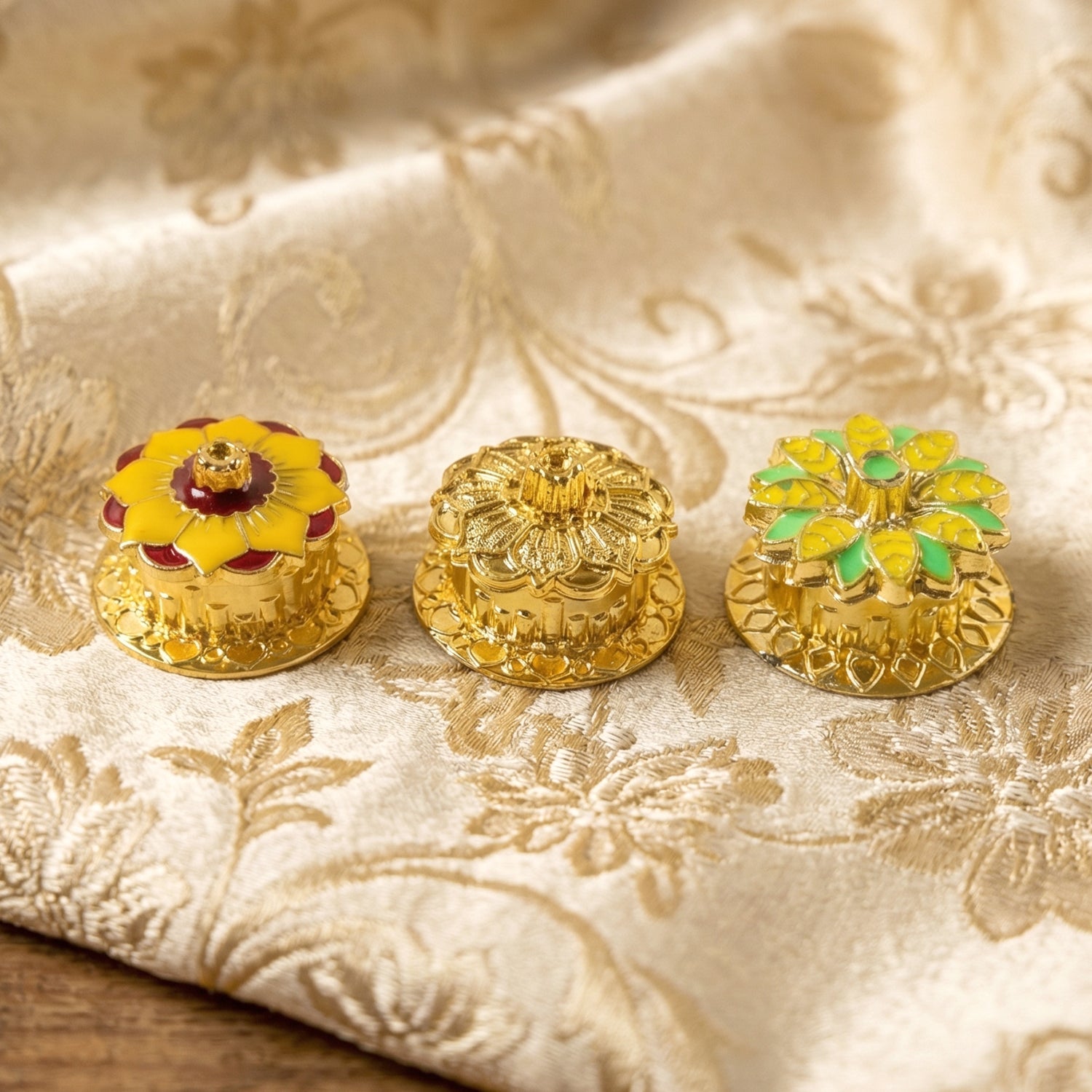 Decorative Golden Kankavati (1 Pc, Mix Design)