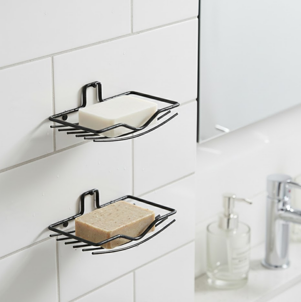 Wall Mount 2-Piece Soap Rack ‰ÛÒ Versatile Holder for Bathrooms & Homes