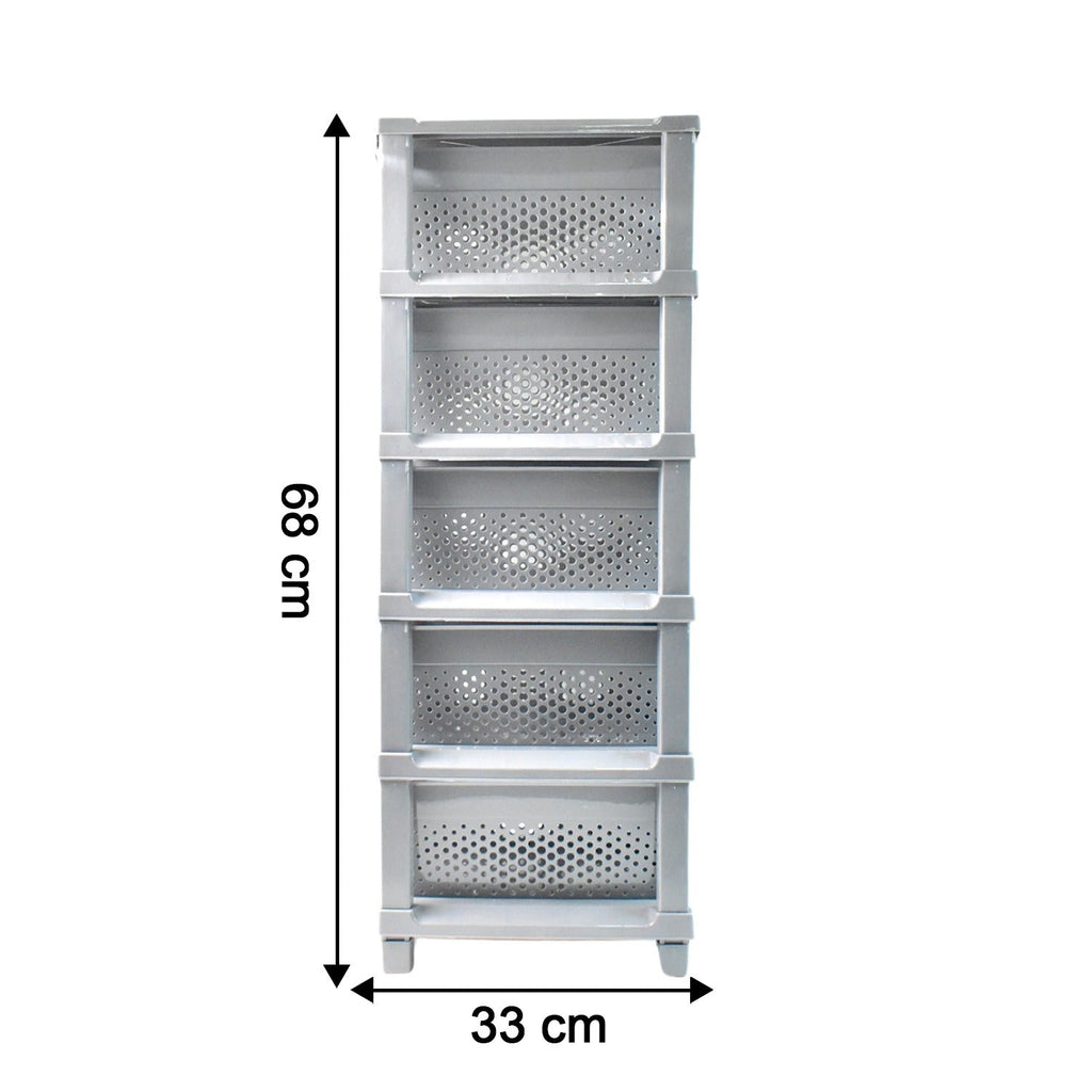 Multi-Purpose Anti-Slip 5 Layer Modular Drawer Storage System (68ÌÑ33 Cm)