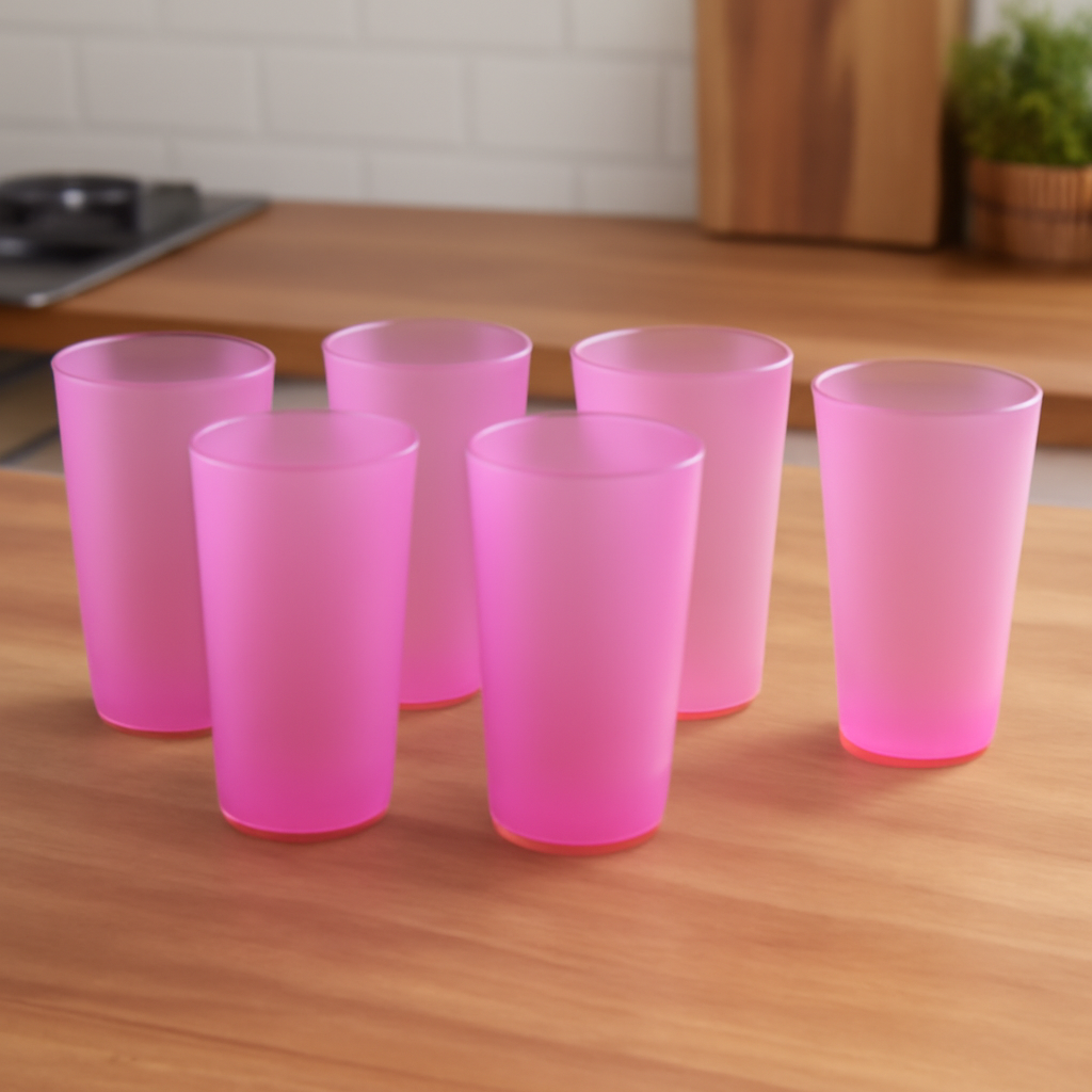 Large Glass Set ‰ÛÒ for Kitchens & Offices, Perfect for Water & Beverages (6-Piece)